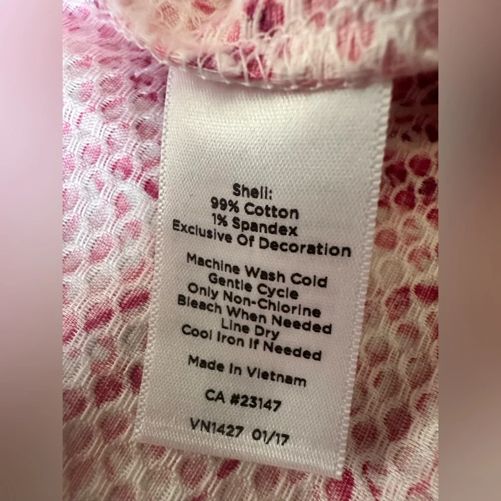 Talbots Seashell Print Pink Dress - Picture 9 of 9